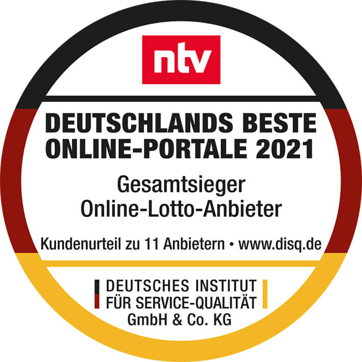 Auszeichnung 'Deutschlands Beste Online-Portale 2021' | LOTTO Niedersachsen