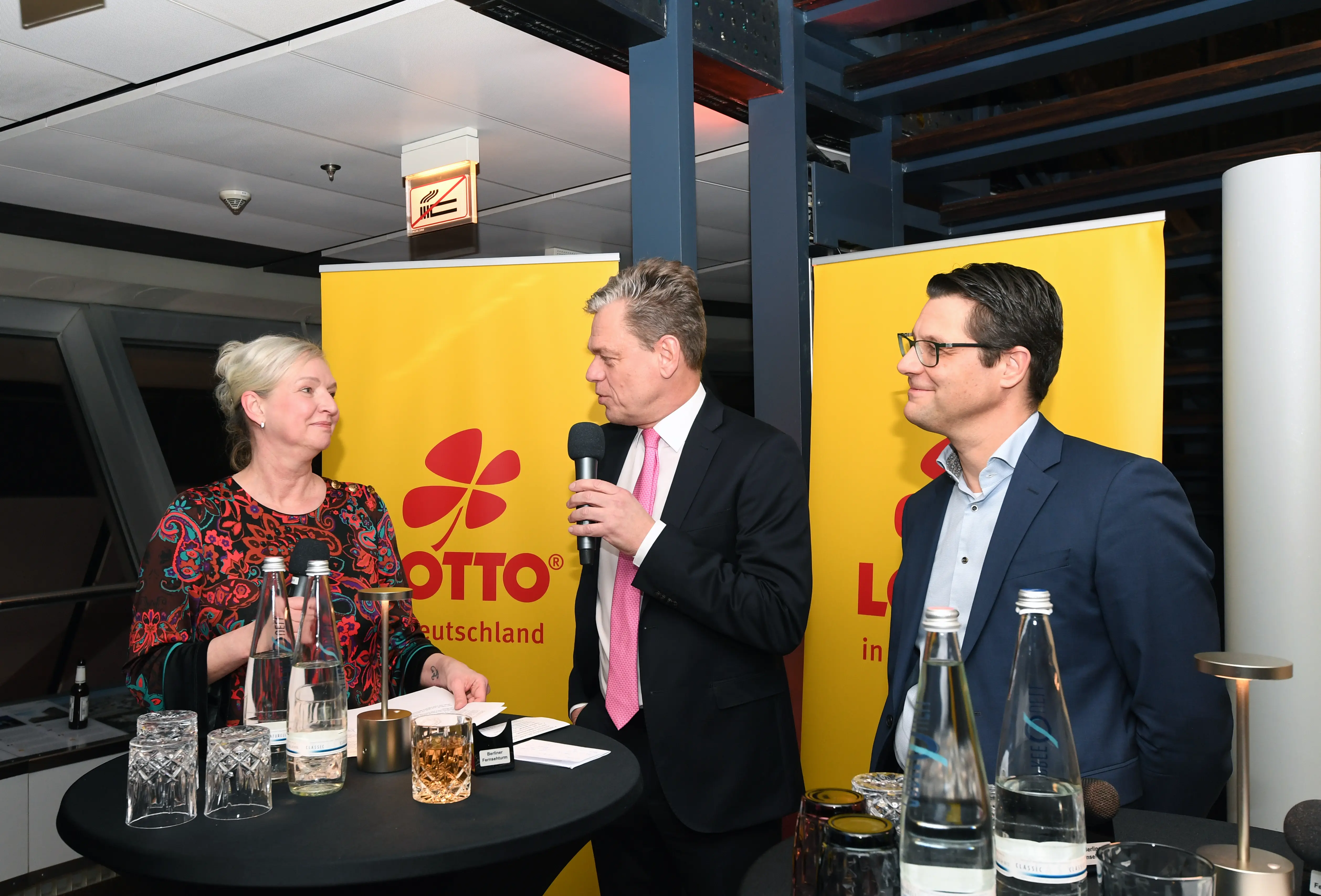 LOTTO-Talk im Turm: Ute Welty, Axel Holthaus und Sven Osthoff (vlnr)